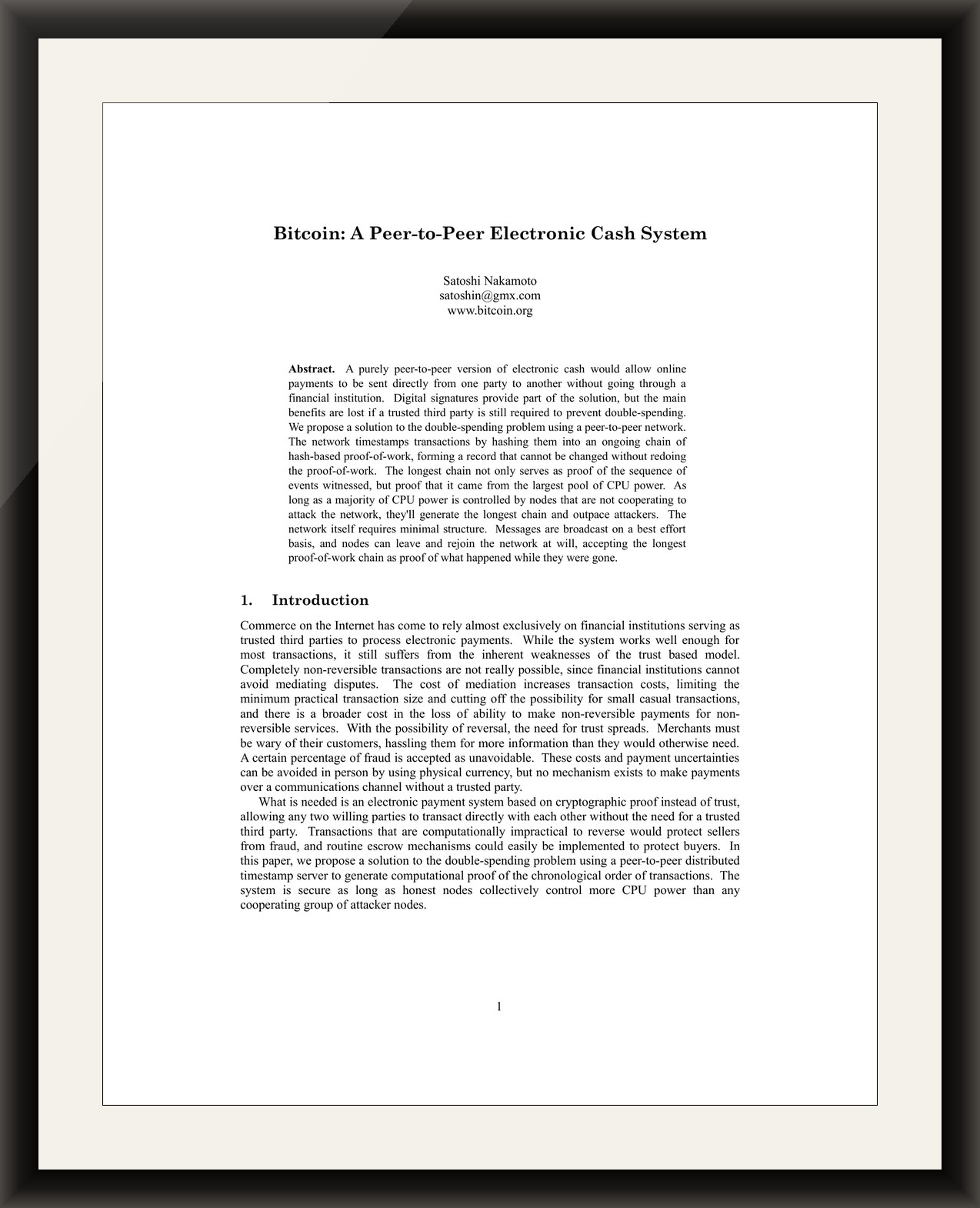 The Bitcoin Whitepaper
