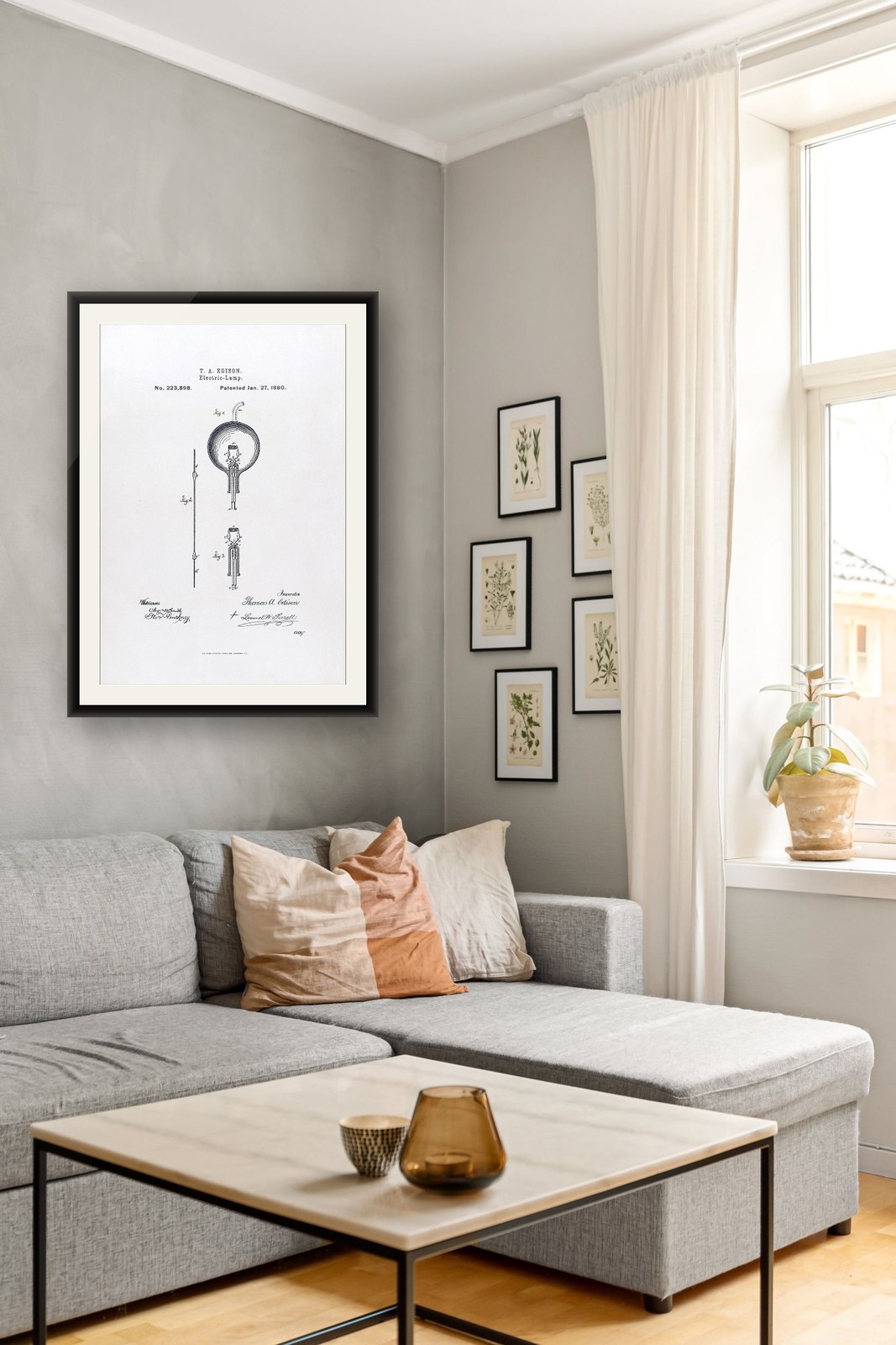 On the wall — matte black