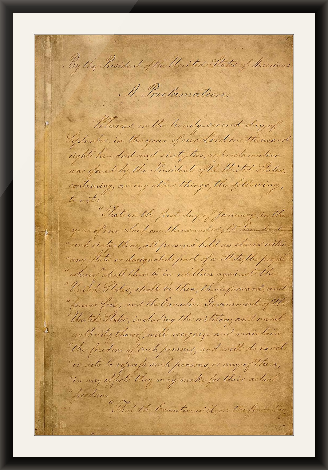 The Emancipation Proclamation