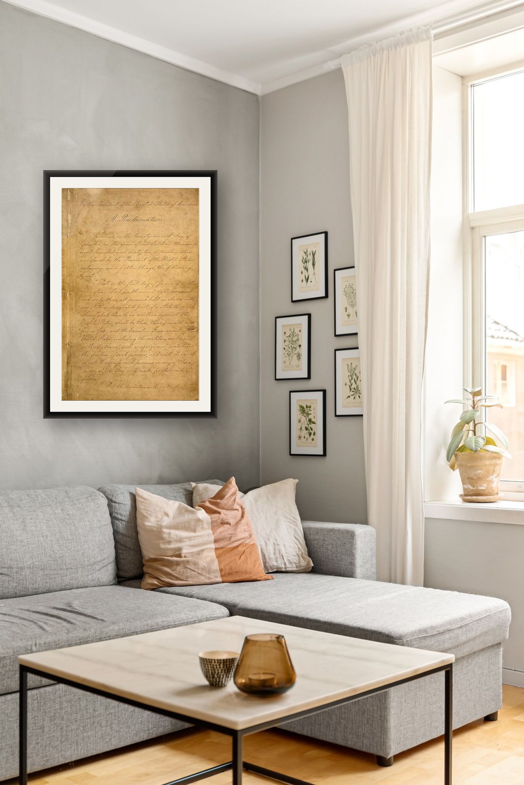 On the wall — matte black
