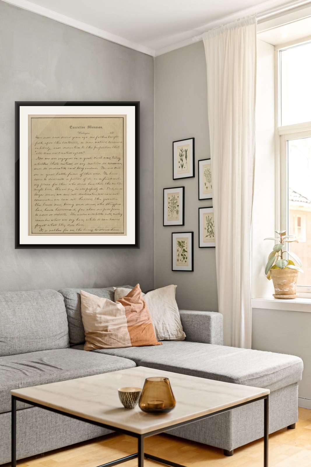 On the wall — matte black