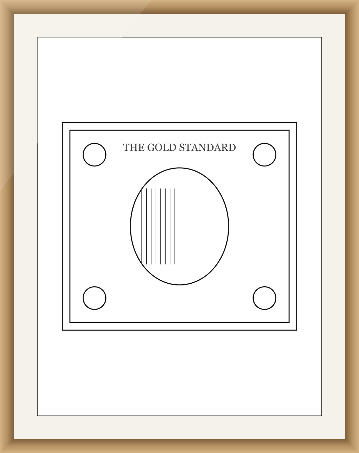 Natural oak frame · white mount
