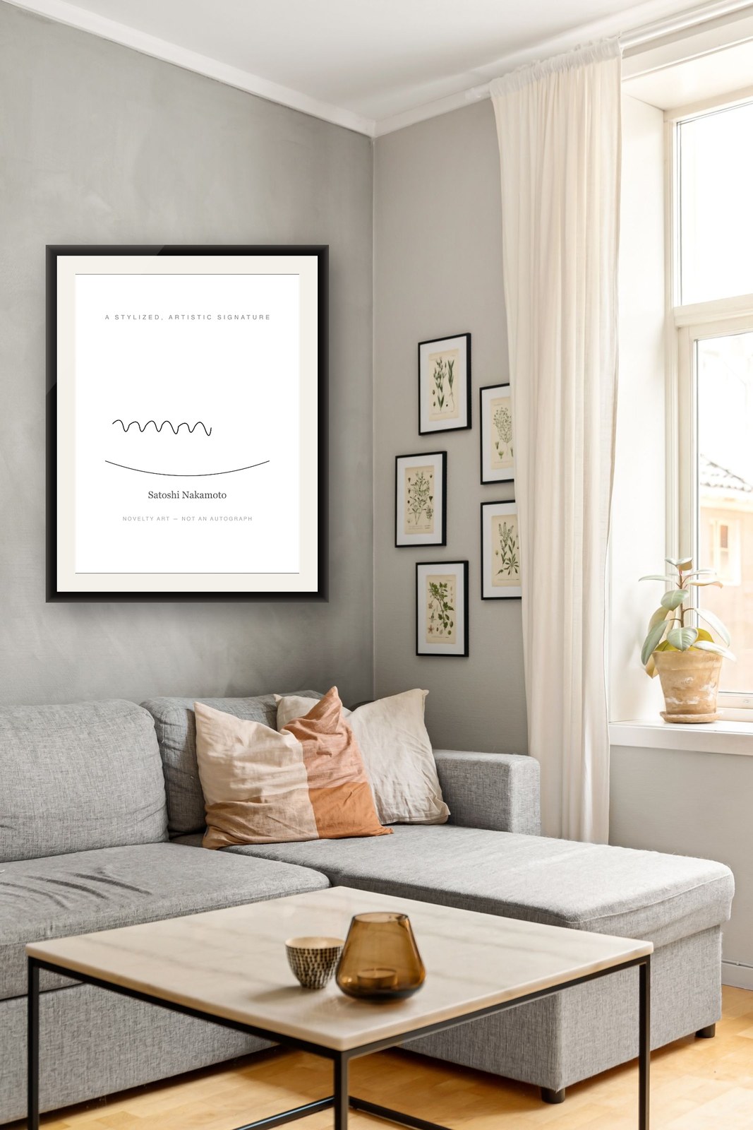 On the wall — matte black