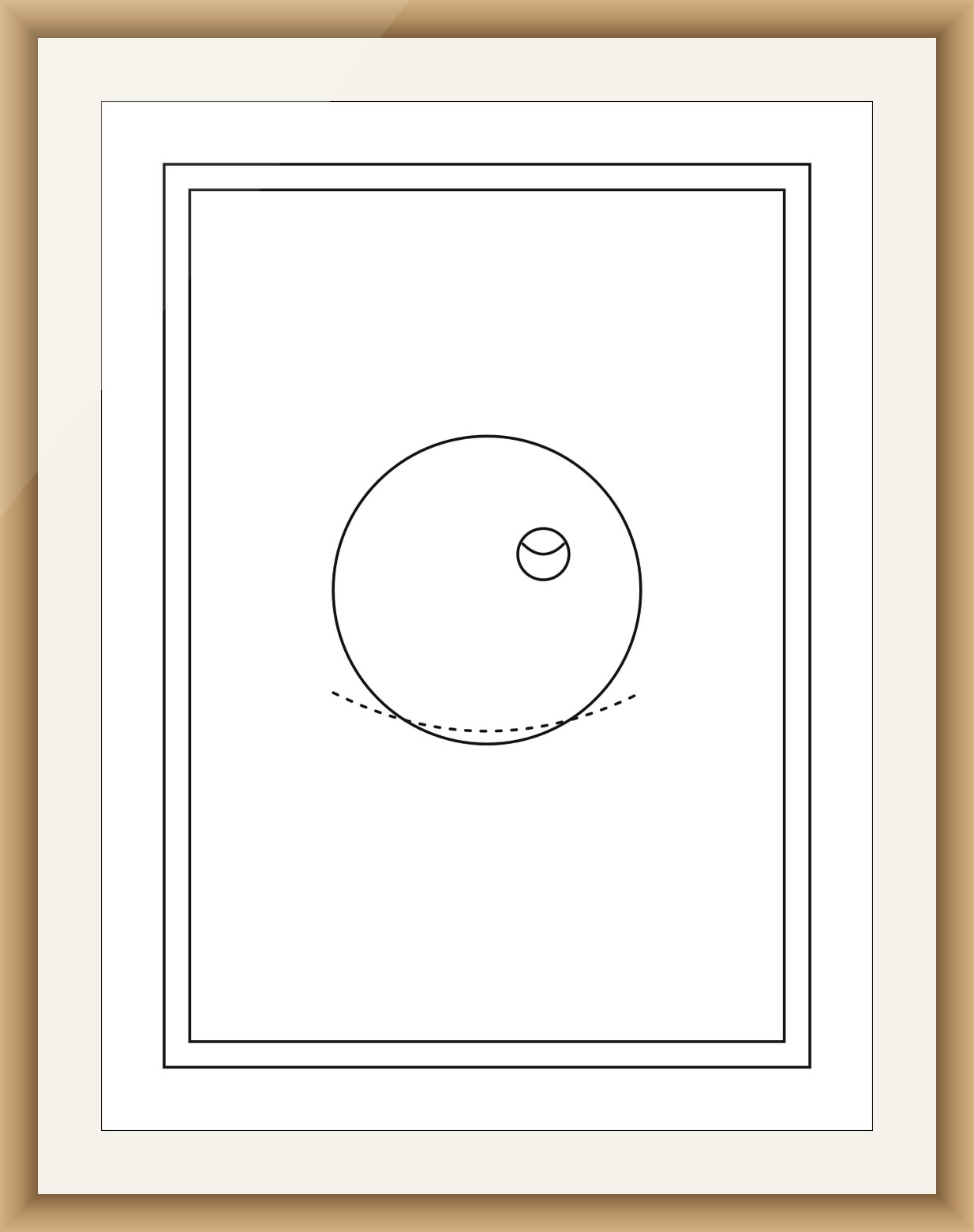 Natural oak frame · white mount