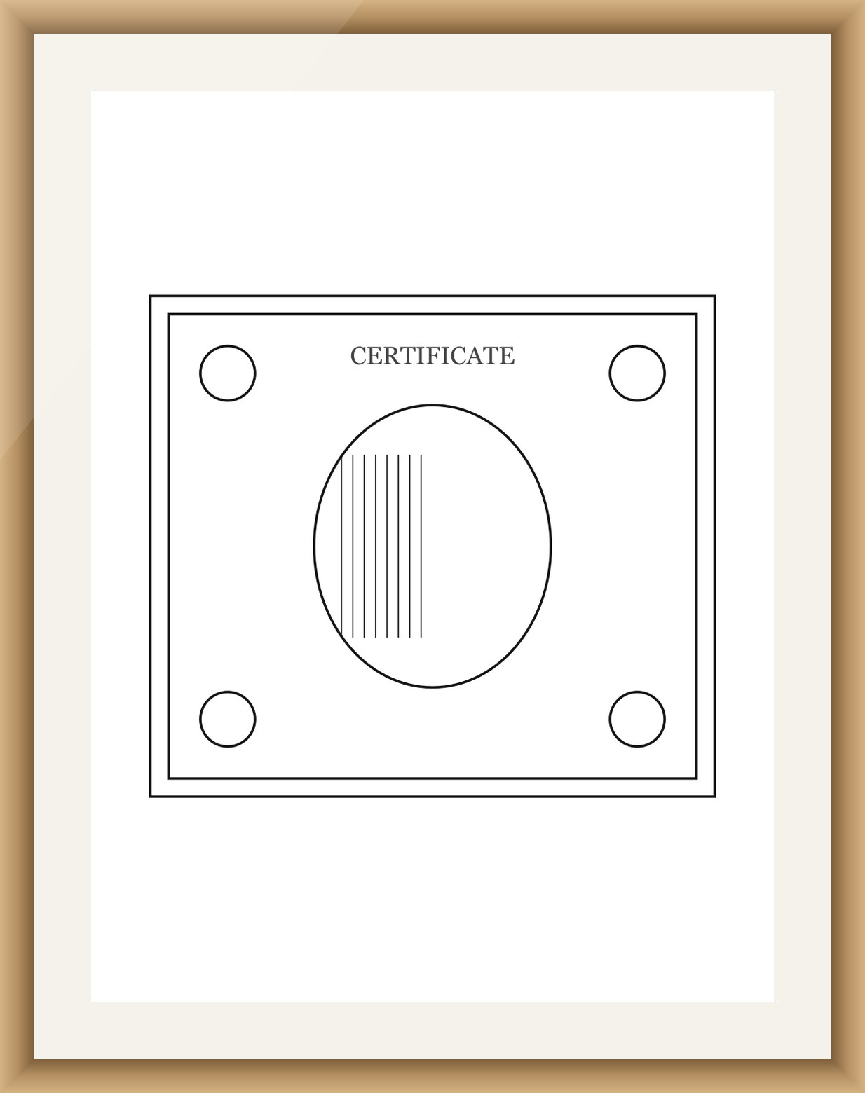 Natural oak frame · white mount